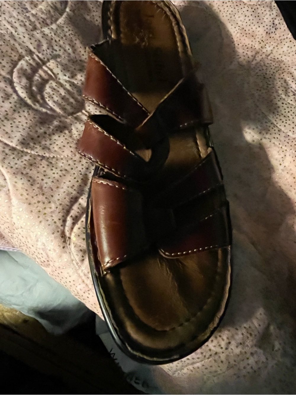 Joseph Seibel Comfort Fit Brown Leather Women’s Slide Sandals